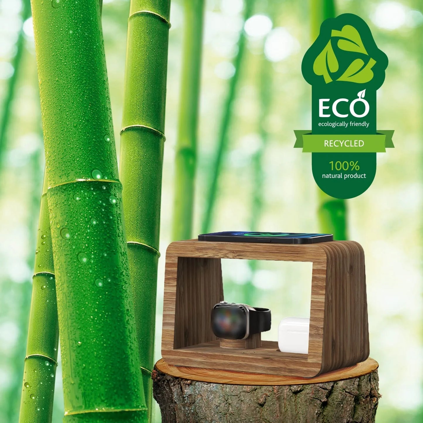 Bamboo Charging Dock Station